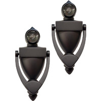 Qcaa Door Knocker With 180 Degree Viewer, Zinc Die-Cast Construction 5-1/2'' Height, Oil-Rubbed Bronze, 2 Pack
