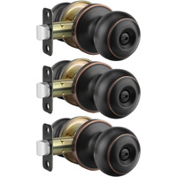 Goldenwarm Oil Rubbed Bronze Door Knob Interior, Privacy Door Knobs For Bedroom And Bathroom(3 Pack)