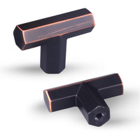 Xlroaafs 15 Pack T Bar Oil Rubbed Bronze Cabinet Knobs,1.65"" Zinc Alloy Antique Bronze Knobs For Kitchen Cabinets And Dresser Drawers,Included Screws (15, Oil-Rubbed Bronze)