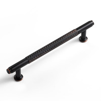 Sorwduerm 10 Pack 5 Inch(128Mm) Oil Rubbed Bronze Cabinet Handles Knurled Kitchen Cabinet Pulls Cupboard Kitchen Hardware Drawer Pulls Dresser Handles