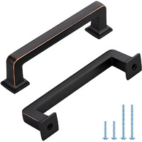 Ravinte Hardware 30 Pack Oil Rubbed Bronze Cabinet Pulls - 3-3/4 Inch (96Mm) Hole Centers, Solid Zinc Alloy Kitchen Handles & Drawer Pulls, Durable Hardware For Cabinets & Cupboards