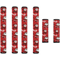 Garucesta Refrigerator Door Handle Covers Set Of 6 Washable Universal Kitchen Appliance Decor Handles Protector For Microwave Dishwasher Keep Off Smudges Oil Stains, Santa Claus Chirstmas Red Ho