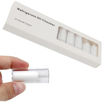 Oupuses 10Pcs Car Aircon Oil Checker Refrigerant Oil Analyzer Ac Oil Tester Automotive Air Conditioning System R134A Refrigeration Oil Level Checker Compatible With R134A/R1234Yf System