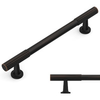 Amerdeco 10 Pack Oil Rubbed Bronze Cabinet Pulls 6.3 Inch(160Mm) Hole Centers Kitchen Cabinet Handles Hardware For Cabinets Cupboard Handles Drawer Pulls Zh0071