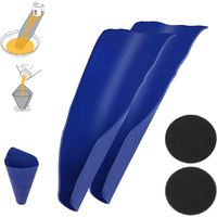 Forccord 2-Pcs Flexible Oil Funnel&Oil Drain Splash Pad, Reusable General Oil Change Draining Tool, Flexible Oil Draining Tools For Oil Change, Changing Oil Transmission Drain Pan For Auto Accessories