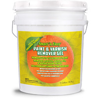 Smart 'N Easy Paint & Varnish Remover Gel - Do It Yourself Friendly Paint Remover - Strips Multiple Layers Of Acrylic, Latex, Oil & Water-Based Paints & Varnishes - Orange Citrus Scent - 5 Gallon