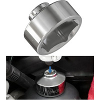 Hzel Car Oil Filter Socket, 32Mm 6-Point Vehicle Fuel Pan Wrench Removal Tool, 3/8 Inch Heavy Duty Steel Automotive Drive Oilfilter Cap Accessories Compatible With Lacrosse Captiva Cobalt