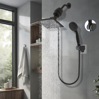 Ifealclear 10 Inch Metal Filtered Shower Heads With Handheld Spray Combo- High Pressure Rain Shower Head With 5 Modes Hand Spray- Anti-Clog Nozzles-20 Stage Shower Filter-Oil Rubbed Bronze