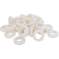 Fielect Rubber Grommet 50Pcs 14Mm Inner Dia Oil Resistant Armature Rubber Grommets For Wiring Cable White