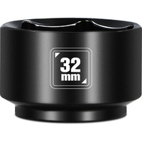 Blackrobot 32Mm Low Profile Oil Filter Socket, 3/8"" Drive 6-Point Oil Filter Cap Remover And Installer Tool, Chrome Vanadium Steel