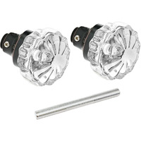 Glass Door Knobs Interior - Vintage Crystal Glass Knobs With Antique Mortise Lock Replacement For Interior Doors, Cabinets, Old-World Style Restorations Oil Rubbed Bronze 1 Pack