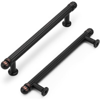 Harpoon 10 Pack Kitchen Cabinet Handles,Vintage Cabinet Bar Pulls,Drawer Handles Classic Home Hardware,5 Inch 128Mm Hole Center Oil Rubbed Bronze
