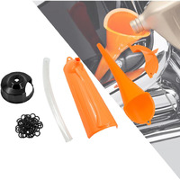 Hdbubalus Oil Change Kit For Harley Tool Primary Case Funnel + Crankcase Fill Funnels + Oil Filter Cap Wrench + Drip-Free Oil-Filter Set (Oil Funnel Set W/ 50Pcs O Rings)