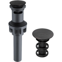 Hygie Rinse 2Pack Bathroom Sink Drain With Overflow, Pop Up Bathroom Sink Stopper For Vessel Sink, Push And Seal Vessel Sink Drainer Stopper, Anti-Clogging Strainer, Oil Rubbed Bronze