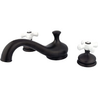 Kingston Brass Ks3335Px Heritage Roman Tub Faucet, 8-Inch Adjustable Center, Oil Rubbed Bronze