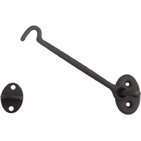 Qcaa Heavier Duty Brass Door Hook Latch & Eye, 5"", Orb Us10B(Oil-Rubbed Bronze), 1 Pack, Made In Taiwan