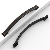 Coinkoly 10 Pack Oil Rubbed Bronze Cabinet Pulls 6.3'''(160Mm) Hole Centers,Hardware For Cabinets,Kitchen Cabinet Handles,Arch Cabinet Handles For Bathroom Dresser Drawer Handles