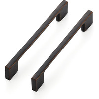 Ravinte Decor 5 Pack Kitchen Cabinet Handles 5"" Hole Center Wide Foot Drawer Pulls - Oil Rubbed Bronze Cabinet Pulls Solid Kitchen Hardware For Drawer Dresser Closet Door Handles