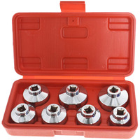 Labwork 7 Pieces 3/8 Oil Filter Cap Wrench Socket Set Tool Kit 24Mm To 38Mm Replacement For Bmw Mercedes