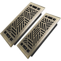 Howeall 4X10 Inches 6 Pack Heavy Duty Walkable Floor Register Easy Adjust Air Supply Lever Floor Vents - Brooklyn Design - Vent Cover For Home Floor - Oil Rubbed Bronze