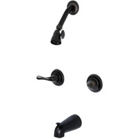 Kingston Brass Kb2245Yl Yosemite Two Handle Tub Shower Faucet, Oil Rubbed Bronze, 3-1/8 Inch Diameter Escutcheon, Oil Rubbed Bronze