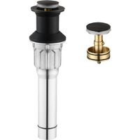 Parlos Bathroom Sink Drain Without Overflow, Metal Pop Up Drain For Vessel Sink, Oil Rubbed Bronze, 2108603