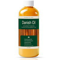 Danish Oil For Wood - Pure Polymerized Linseed Oil Wood Finish & Sealer - Ideal For Furniture, Butcher Blocks, Salad Bowls, & More - Restore & Protect, Fast Curing
