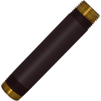 Westbrass D12104-50-12     X 4"" Ips Brass Pipe Nipple, Oil Rubbed Bronze (50-Pack)