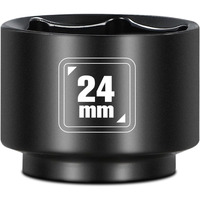 Blackrobot 24Mm Low Profile Oil Filter Socket, 3/8"" Drive 6-Point Oil Filter Cap Remover And Installer Tool, Chrome Vanadium Steel