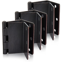 Haidms 3 Pack Offset Hinges Oil Rubbed Bronze Expandable Door Hinges 3.5 Inch Heavy Duty Full Mortise Door Hinges With 1/4'' Radius Corner