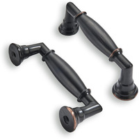 Zauyx 2 Pack 3-1/2 Inch Hole Center Oil Rubbed Bronze Cabinet Pulls Solid Heavy Duty Cabinet Pull Cabinet Handles Kitchen Cabinet Hardware Vanity Handles Bathroom Cabinet Pulls