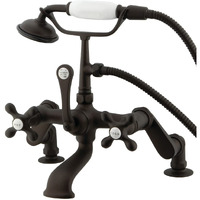 Kingston Brass Cc657T5 Vintage Adjustable Center Deck Mount Tub Faucet, Oil Rubbed Bronze