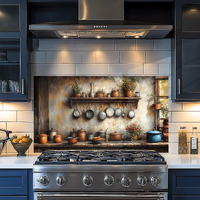 Kitchen Wallpaper Self Adhesive Oil Proof Sticker Waterproof Backsplash Wall Protector Film Removable Paper For Cupboard 30 X 16 Inch