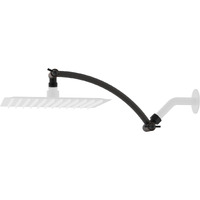 Hibbent All Metal 10'' Shower Head Extension Arm, Solid Brass Flexible Height & Angle Adjustable Shower Arm Extender, Universal Connection, Stainless Steel Pipe Height Extending, Oil Rubbed Bronze