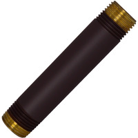 Westbrass D12104-25-12     X 4"" Ips Brass Pipe Nipple, Oil Rubbed Bronze (25-Pack)