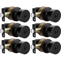 Goldenwarm Oil Rubbed Bronze Door Knobs Interior, Privacy Door Knob Bronze Door Knobs Interior Bulk Privacy Door Knobs For Bedroom Or Bathroom (6 Pack)