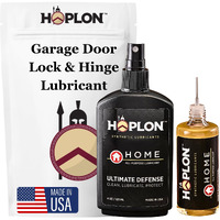 Hoplon Home Synthetic Garage Door Lubricant Spray - Home Lubricant With Mister & Needle Oiler For Door Hinges, Sliding Doors, Beard & Pet Clippers, Sewing Machines, Fishing Reels, Bikes & Low Odor