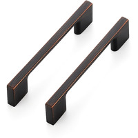 Ravinte Decor 15 Pack Kitchen Cabinet Handles 3.75"" Hole Center Wide Foot Drawer Pulls - Oil Rubbed Bronze Cabinet Pulls Solid Kitchen Hardware For Drawer Dresser Closet Door Handles