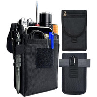 Belt Tool Pouch,Tactical Utility Pouch, Heavy-Duty Nylon Edc Multitool Organizer,Cell Phone Holder, Multi-Pockets Tool Holster Sheath Bag For Electricians Handymen Work Maintenance Dailylife Hiking