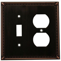 Cosmas 44059-Orb Oil Rubbed Bronze Single Toggle/Duplex Combo Electrical Outlet Wall Plate/Cover