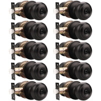Probrico 10 Pack Interior Bathroom Privacy Keyless Doorknobs Door Lock Lockset In Oil Rubbed Bronze