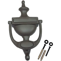 Qcaa Solid Brass Door Knocker, Victorian Rope Type, 7-3/8"", Orb (Oil Rubbed Bronze, Us10B), 1 Pack, Made In Taiwan