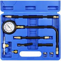 Jifetor Fuel Injection Pump Pressure Tester Gauge Kit, Car Gasoline Gas Fuel Oil Injector Test Manometer Tool Set 0-100Psi, Universal For Auto Truck Suv Motorcycle Atv Rv
