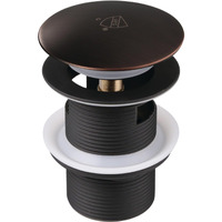 Kingston Brass Vtdeshoeorb Trimscape Toe-Touch Tub Overflow, 1-1/2"" Threaded Drain, Oil Rubbed Bronze