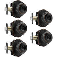Haidms Oil Rubbed Bronze Door Knobs Interior, Privacy Interior Door Knobs, Bronze Indoor Doorknobs For Bedroom Or Bathroom (5 Pack)