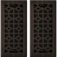 Imperial Rg3398 Templar Decorative Floor Register, 4 X 10-Inch, Oil Rubbed Bronze, 2 Pack