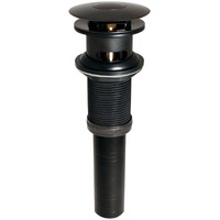 Keeney K820-75Brz Universal Button Bathroom Sink Drain With Overflow - Oil Rubbed Bronze