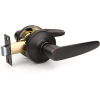 Knobwell 5 Pack Oil Rubbed Bronze Door Handles, Passage Door Levers Heavy Duty, Door Locks For Closet/Hallway, Heavy Duty Door Knobs Door Lock Set Interior