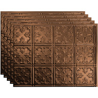 Fasde Traditional Style/Pattern 10 Decorative Vinyl 18In X 24In Backsplash Panel In Oil-Rubbed Bronze (5 Pack)