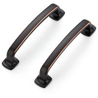 Ravinte Decor 5 Pack Cabinet Handles Arch Cabinet Pulls - 3-3/4 Inch Drawer Pulls Oil Rubbed Bronze Kitchen Drawer Handles Curved Dresser Hardware Solid Kitchen Hardware